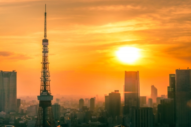 夕日